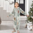 thumbnail image 6 of Soft Big Kids Onesie Pajamas Cozy Loose-Fit Jumpsuits for kids with Pockets for Christmas Lounge & Play Deer and Cardinals Pattern, 6 of 8
