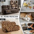 thumbnail image 6 of COEQINE Stretch Recliner Cover Universal 8 Pieces Recliner Sofa Cover Stay in Place 3 Seater Furniture Protector Home Decor for Pets, Dogs, Cats, Kids, Giraffe Print, 6 of 8