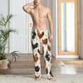 thumbnail image 2 of Logiee Roosters and Chickens Print Pajama Pants for Men,Men’s Pajama Bottoms,Mens PJ Pants with Pockets & Button Fly-Small, 2 of 6