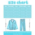 thumbnail image 5 of Girls Pajamas Silk PJS Set Satin Sleepwear Long Sleeve Jammies for Kids Button-Down Nightwear Loungewear 3-16 Years, 5 of 7