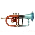 thumbnail image 3 of SUMMER SALE Flugel Horn 4 Valve Bb Pitch Orange And Green Colored W/Case, MP, 3 of 4