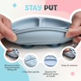 thumbnail image 4 of Silicone Baby Feeding Set, Baby Plates and Bowls Set, Suction Plates for Baby, Baby Feeding Essentials, Baby Led Weaning Supplies, Baby Plates with Suction, Baby Utensils, Regular, Dusty Blue, 4 of 7