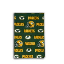 Green Bay Packers 58" x 2 yd 100% Cotton Logo Baseball Sports Precut Sewing & Craft Fabric, Yellow and Green