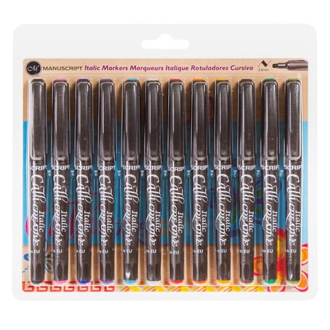 Speedball Elegant Writer Calligraphy Marker Set 1.3mm 12//Pkg-Assorted Colors