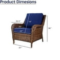 thumbnail image 2 of Krikacy Wicker Armchair HDPE Hand-Woven All-Weather Rattan Furniture for Patio Deck,Blue, 2 of 6