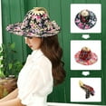 thumbnail image 4 of VtiswUws Bamboo Foldable Hand Fan Sun Hat Foldable Bamboo Fan Hat For Traveling ▲ю υ: [б, 4 of 8
