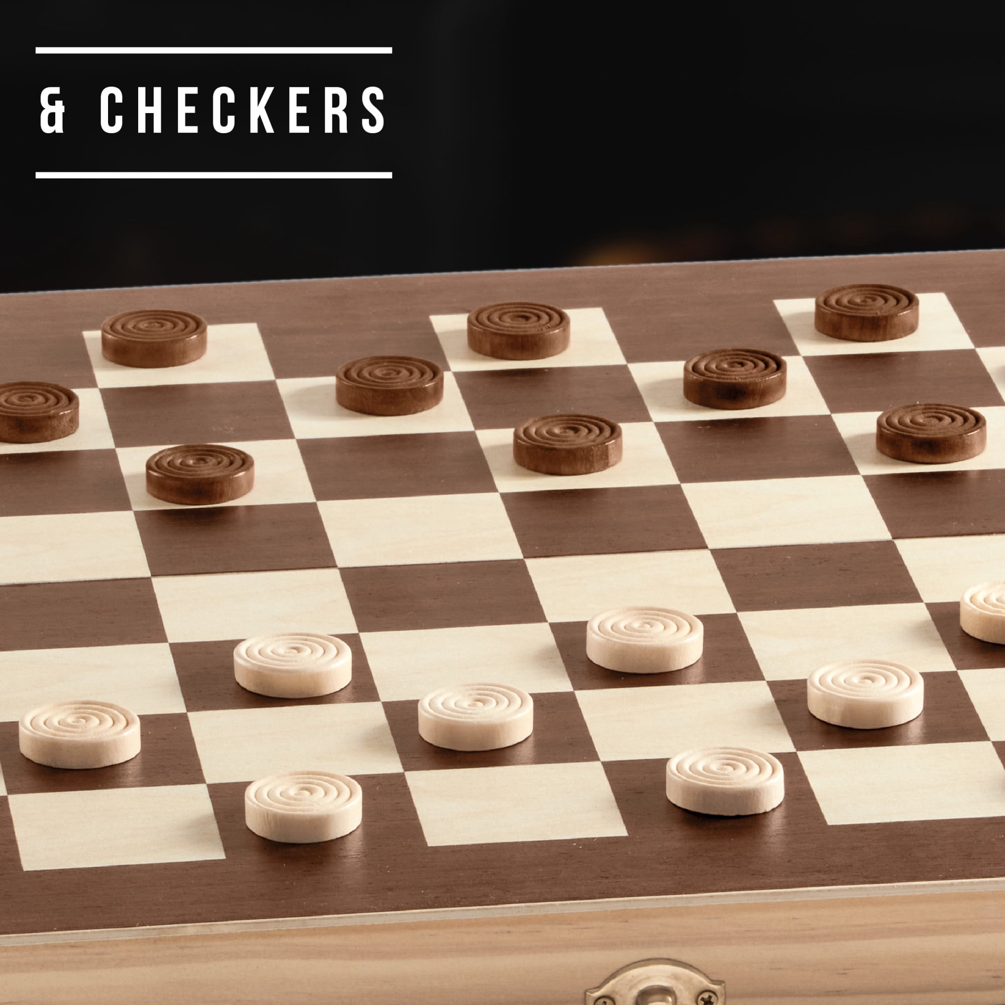 Hammer + Axe Checkers and Chess Set, 2 Games in 1