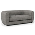 thumbnail image 3 of Furniture of America Nallia Tuxedo Style Upholstered Boucle Fabric Charcoal Gray Loveseat, 3 of 12
