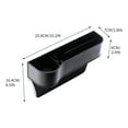 thumbnail image 2 of Pompotops Car Seat Gap Filler Organizer, Multifunctional Seat Storage Box With Cup Holder, And Hole Position With USB Car Charger（Left Side）, 2 of 5