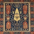 thumbnail image 1 of Ahgly Company Machine Washable Indoor Square Abstract Tiger Orange Brown Area Rugs, 5' Square, 1 of 7
