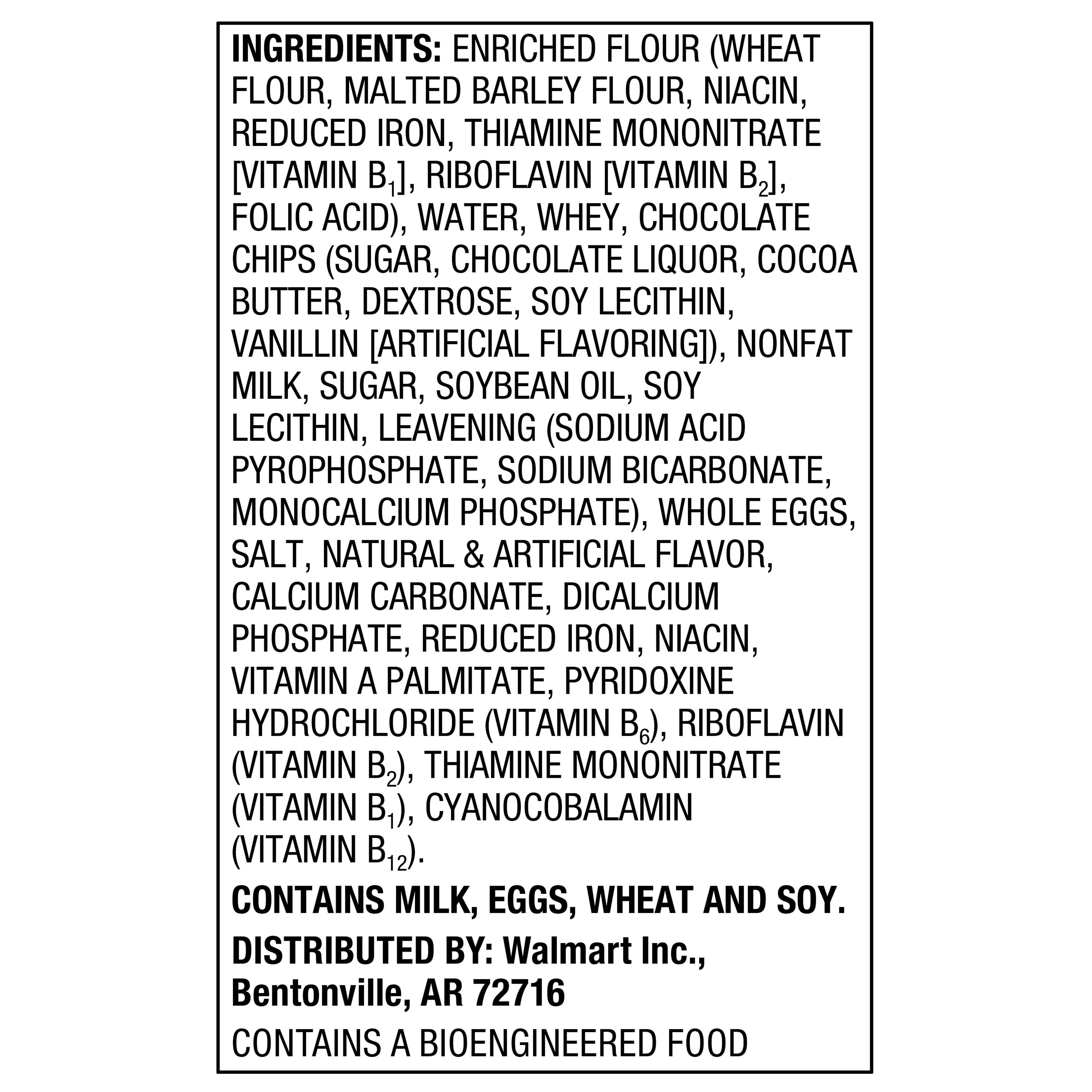 Great Value Chocolate Chip Waffles, 12.3 oz, 10 Count (Frozen)
