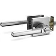 thumbnail image 4 of Berlin Modisch Entry Lever Door Handle Lock and Key Slim Square Locking Lever Set [for Front Door or Office] Reversible for Right & Left Sided Doors Heavy Duty â€“ Satin Nickel Finish, 4 of 4