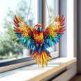 thumbnail image 4 of Acrylic Parrot Suncatcher, Colorful Bird Window Hanging, Tropical Decor, Nature-Inspired Gift for Home & Memorial, 4 of 4