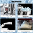 thumbnail image 5 of 110V Commercial Ice Crusher, Electric Snow Cone Machine with 4 Blades, Stainless Steel Shaved Ice Machine for Family, Restaurants, Bars, 5 of 7