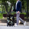 thumbnail image 3 of HELLHERO Polyester Spandex Luggage Protective Case for Long Distance Journey Bottom Zipper Elastic Washable, Hummingbird Floral Design, 3 of 7