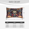 thumbnail image 6 of Balery Skulls And Flowers Pillow Covers,Bed Pilowcases,Reversible Plush Throw Pillow Covers End Pillow Encasement,Pillow Case - 20"X30", 6 of 9