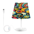 thumbnail image 2 of Colorful Circles and Ball Desk Lamp LED Table Nightstand Lamps with 3 Color Temperatures for Home Bedroom Living Room Decor 8x12, 2 of 8