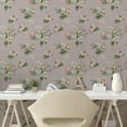 thumbnail image 2 of Ambesonne Floral Design Peel & Stick Wallpaper for Home, Simplistic Rose Leaf, 13"x72", Pale Pink Jade Green Dust, 2 of 5