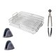 thumbnail image 3 of Rejilla para freidora Ninja Foodi Grill XL, rejilla deshidratadora multicapa, rejilla para tostar, accesorio para freidora, color plateado, 3 of 5
