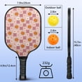 thumbnail image 4 of Pickleball Paddles Set,Pioneer Flower Floral Print Pattern Fiberglass Surface Pickleball Racket Set with 2 Indoor Outdoor Pickleball Balls and Pickleball Bag,Pickle-ball Equipment, 4 of 6