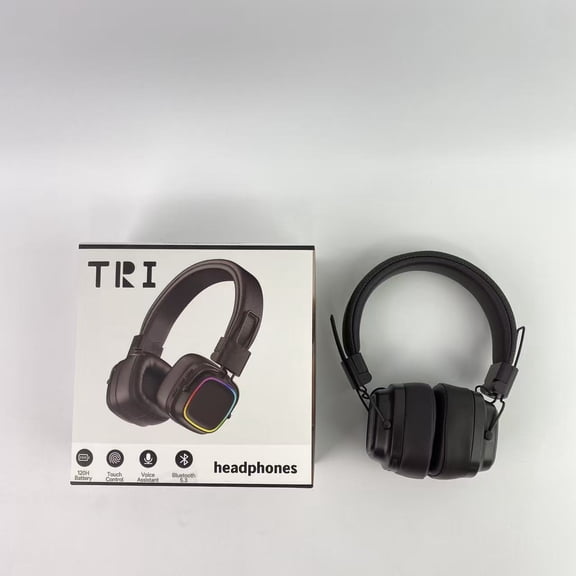 TRI Headphones,Hybrid Active Noise Cancelling Headphones, Wireless Over Ear Bluetooth Headphones, 70H Playtime,  Deep Bass for Home Travel Office