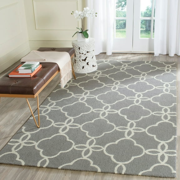 SAFAVIEH Four Seasons Vaska Geometric Area Rug, Grey/Ivory, 5' x 8'