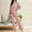 Pink, variant on Pajama Sets for Women Long Sleeve Pullover Sweater Top and Ribbed Knit Jogger Pant 2 Piece Sleepwear