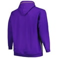 thumbnail image 3 of Men's Fanatics Purple/Heather Gray Los Angeles Lakers Big & Tall Contrast Pieced Stitched Full-Zip Hoodie, 3 of 3