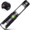 thumbnail image 1 of Linterna recargable (batería incluida), linterna LED magnética con luz lateral Cob, LED superbrillante de 1200 lúmenes, resistente al agua, con zoom, 4 modos mejor, 1 of 4