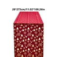 thumbnail image 3 of PEONAVET Table Chemin Couverture de Table de Noël Cerf Tissu Velours Chaud Polyester Drapeau de Table Année Imprimé Noël Rassemblement Drapeau de Table, 3 of 6