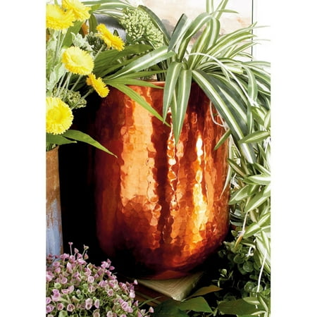 - DecMode Copper Finished Aluminum Planters - Set of 3