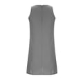thumbnail image 4 of HUPOM Summer Casual Dress Summer Dresses Sheath Crew Neck Blouse Lightweight Gray M, 4 of 6