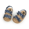 thumbnail image 4 of Baby Girls Sandals Summer Shoes Outdoor First Walk Toddler Girls Shoes For Summer Blue 0 Months-6 Months, 4 of 5