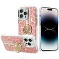 thumbnail image 5 of XPM for Motorola Edge 2025 Phone Case, Diamonds 3D Butterfly Floral Design Bling Sparkly Glitter Hybrid Metal Fashion with Ring Stand Cover for Motorola Edge (2025) (Light Pink), 5 of 9