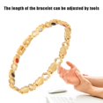 thumbnail image 5 of Brazalete magnético de acero de titanio, pulsera de regalo de estilo romántico con iones negativos de germanio, pulsera para hombres y mujeres, 5 of 5