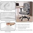 thumbnail image 3 of SCRAWLGOD Zebra Print Black White Universal Computer Chair Cover with Arm Protector Crease Resistant Desk Chair Covers Anti-Dust Desk Chair Seat Slipcover, 4 Pieces, 3 of 7