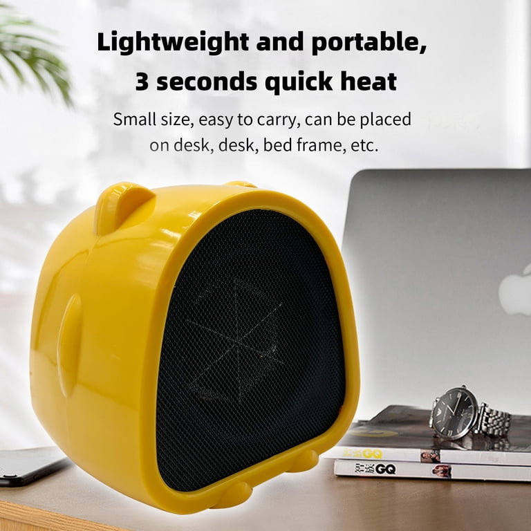 WarmthandFish Fan Heater Energy Saving Quiet Heater 500 W Mini Heater Fan  Heater Electric Safe Electric Heating Portable Heating Air For Indoor Use  In Office Bedroom Overheating Protection - Walmart.com