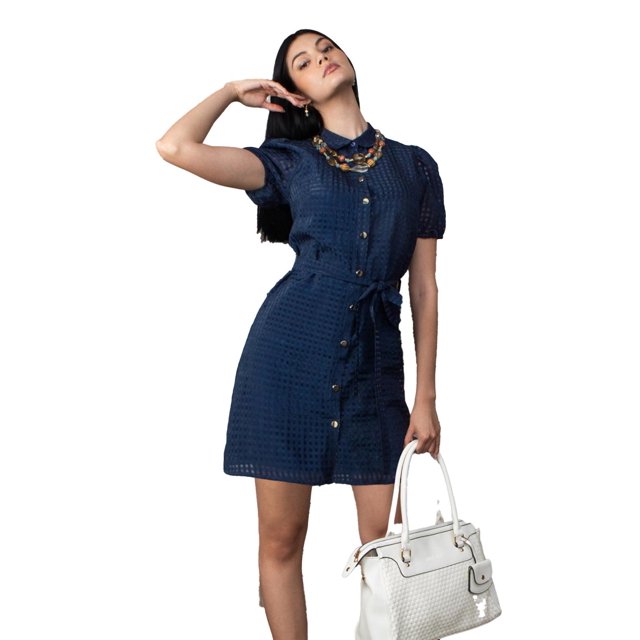 Vestido Arlene André Badi azul Chica