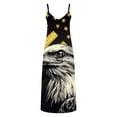 thumbnail image 4 of Puntoco Vestidos Mujer Verano Estilo Verano Mujer Día De La Independencia Impreso Correa De Vacaciones Vestido con Cuello En V, 4 of 4
