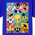 thumbnail image 7 of Looney Tunes Characters In Frames Crew Neck Short Sleeve Royal Blue Men's T-shirt-XXL, 7 of 7