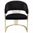 thumbnail image 3 of Solstice Dining Chair in Black Velvet w/ Polished Gold Metal Frame by Diamond Sofa, 3 of 7