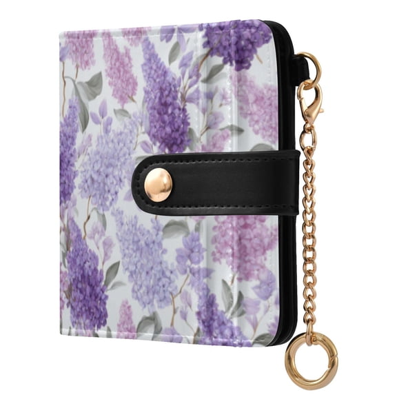 Qxltty Lavender Ladies Wallet Rfid Slim Thin Compact Credit Card Women Wallet Zipper Coin Pocket and ID Window for Female Gifts