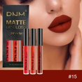 thumbnail image 5 of Juego de 3 pintalabios líquidos mate rojo rubí oscuro, juego de brillo de labios para mujer, 24 horas, lápiz labial rojo mate, larga duración, a prueba de manchas, 5 of 5