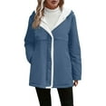 thumbnail image 6 of FAIWAD Jackets for Women Warm Fleece Lined Thicken Outwear with Pockets Casual Zip up Hood Long Coat, 6 of 9