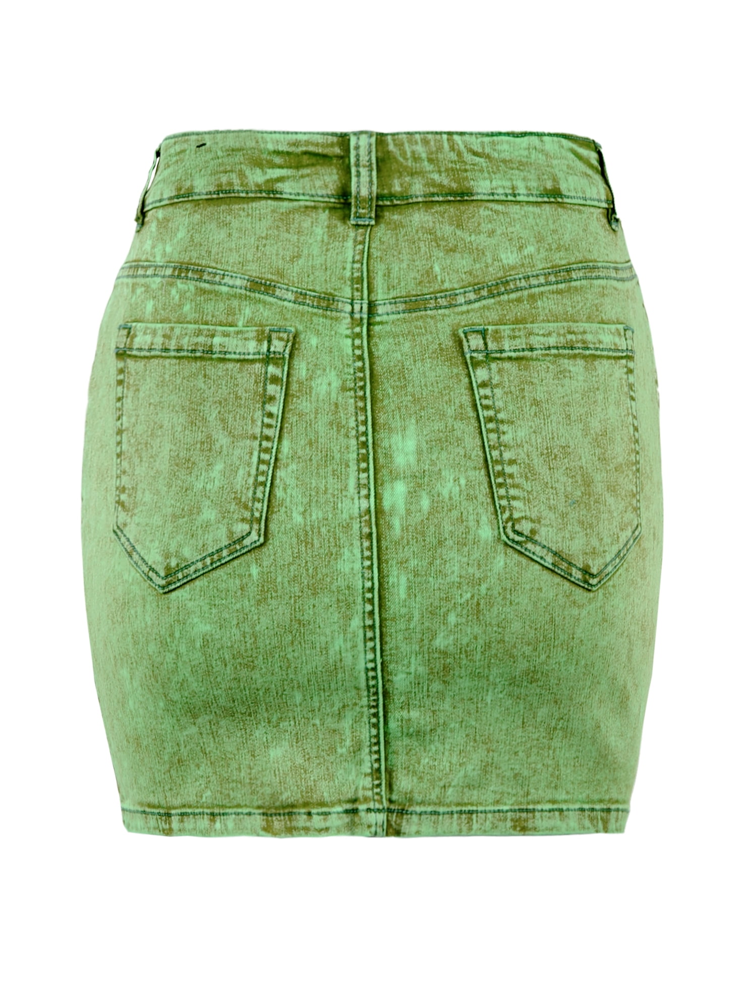 Neon denim mini skirt hot sale