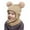 C-Khaki436, variant on Winter Baby Beanie Balaclava Hat Girls Boys Solid Color Fuzzy Pom-Pom Neck Warmer Versatile Hats