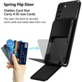 thumbnail image 2 of for Galaxy S22 Plus Case Wallet Credit Card Holder 4-Card Slot Hidden Back Pocket Dual Layer Hybrid Rugged Rubber Bumper Protective Hard Shell Cover for Samsung Galaxy S22+ 6.6 inch Black, 2 of 6