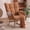 Brown, variant on OMNIBERG Nursery Rocking Chair Teddy Upholstered Glider Rocker, Accent Rocking Chair Padded Seat with Side Pocket and Extended Footrest Comfy Armchair Side Chair for Living Room Bedroom Offices,Grey