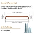 thumbnail image 2 of Goo-Ki 7.6" Hole Center Antique Copper Kitchen Cabinet Handles, Closet Classic Zinc Alloy Drawer Pulls Dresser Hardware for Bedroom， 6 Pack, 2 of 7