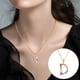 thumbnail image 2 of Collar Letra Inicial Collares Alfabeto para Mujeres y Plata Letra Inicial para Mujeres Niñas Collar Collar Colgante Collares y Colgantes, 2 of 3